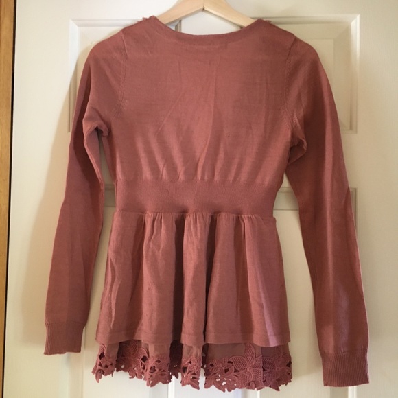 Anthropologie wool silk peplum cardigan - Picture 3 of 9